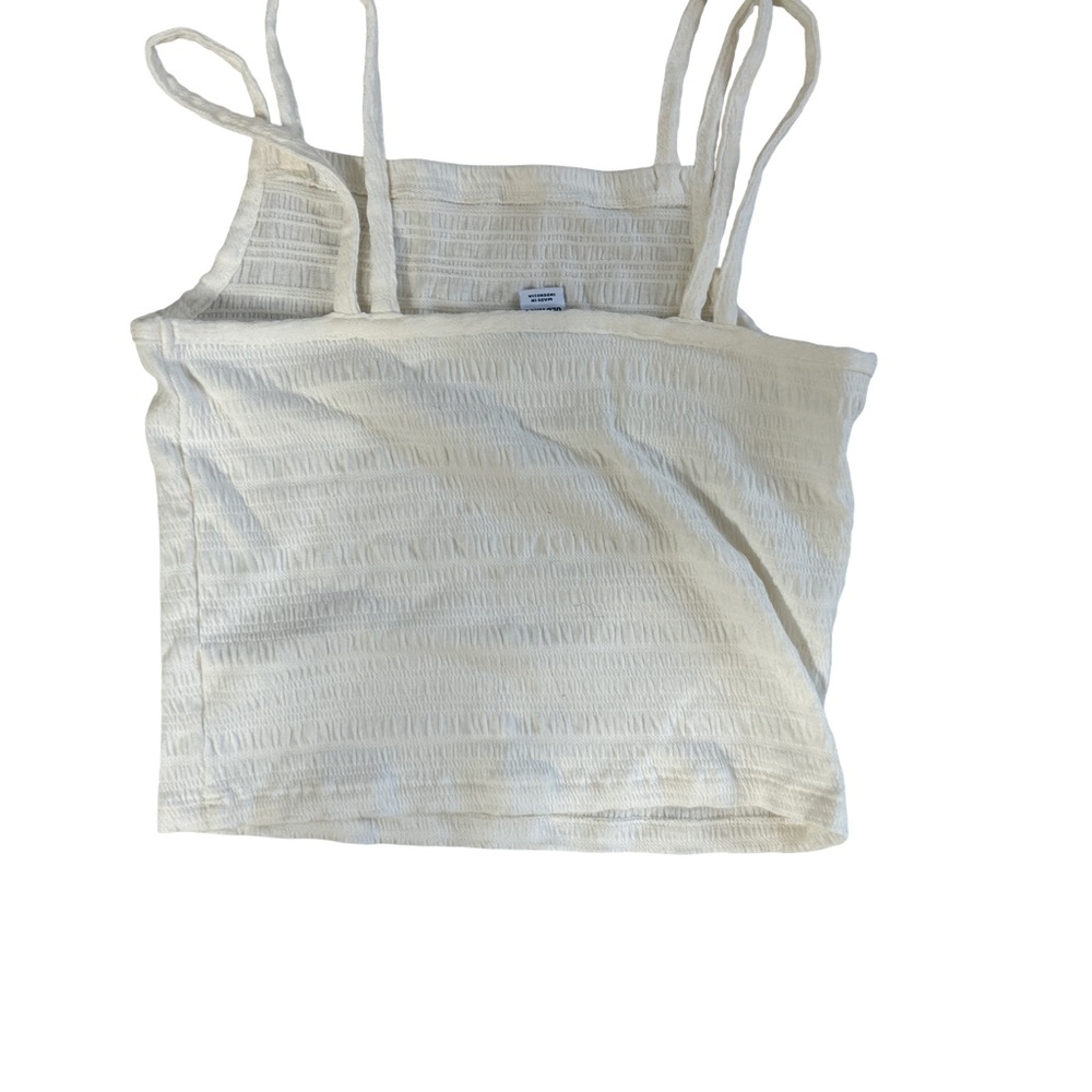 Old Navy Cream Fitted Crop Camisole